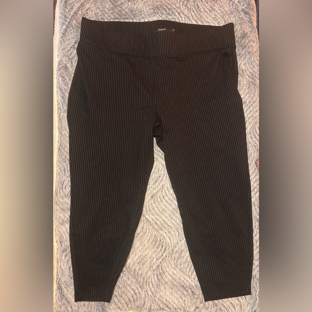 Torrid Plus Size Black and White Pinstripe Pants